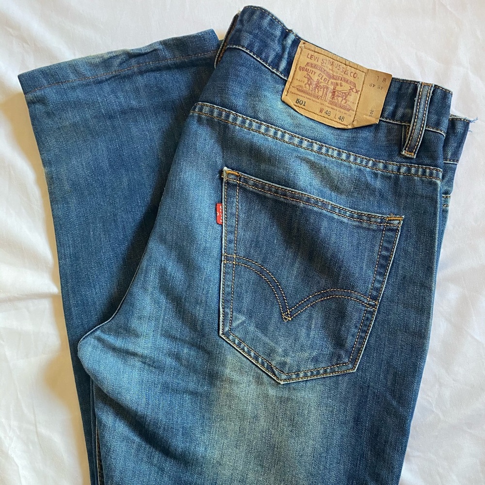 Vintage Levis 501 Button 1993 Made In USA 48x34
